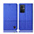 Coque Clapet Portefeuille Livre Tissu H12P pour Oppo Reno7 Lite 5G Bleu