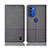 Coque Clapet Portefeuille Livre Tissu H13P pour Motorola Moto G51 5G Petit