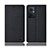 Coque Clapet Portefeuille Livre Tissu H13P pour OnePlus Nord N20 5G Noir