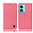 Coque Clapet Portefeuille Livre Tissu H13P pour Oppo A98 5G Rose