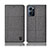 Coque Clapet Portefeuille Livre Tissu H13P pour Oppo Find X5 Lite 5G Gris