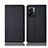 Coque Clapet Portefeuille Livre Tissu H13P pour Oppo K10 5G India Noir