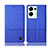 Coque Clapet Portefeuille Livre Tissu H13P pour Oppo Reno8 Pro+ Plus 5G Bleu