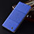 Coque Clapet Portefeuille Livre Tissu H13P pour Samsung Galaxy M11 Bleu