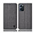 Coque Clapet Portefeuille Livre Tissu H14P pour OnePlus Nord CE 2 5G Gris