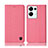 Coque Clapet Portefeuille Livre Tissu H14P pour Oppo Reno8 Pro 5G Rose