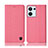 Coque Clapet Portefeuille Livre Tissu H14P pour Oppo Reno9 5G Rose