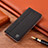 Coque Clapet Portefeuille Livre Tissu H14P pour Realme GT Neo6 5G Noir