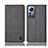 Coque Clapet Portefeuille Livre Tissu H14P pour Xiaomi Mi 12S Pro 5G Gris