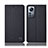 Coque Clapet Portefeuille Livre Tissu H14P pour Xiaomi Mi 12S Pro 5G Noir