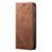 Coque Clapet Portefeuille Livre Tissu L01 pour Huawei Nova Lite 3 Plus Marron