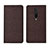 Coque Clapet Portefeuille Livre Tissu L01 pour Xiaomi Redmi K30 4G Marron