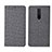 Coque Clapet Portefeuille Livre Tissu L01 pour Xiaomi Redmi K30i 5G Gris