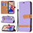 Coque Clapet Portefeuille Livre Tissu pour Apple iPhone 13 Mini Violet Petit