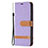 Coque Clapet Portefeuille Livre Tissu pour Apple iPhone 14 Pro Max Violet Petit