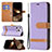 Coque Clapet Portefeuille Livre Tissu pour Apple iPhone 14 Pro Max Violet Petit