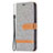 Coque Clapet Portefeuille Livre Tissu pour Apple iPhone 15 Gris Petit