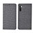 Coque Clapet Portefeuille Livre Tissu pour Oppo K5 Gris