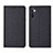 Coque Clapet Portefeuille Livre Tissu pour Realme XT Noir