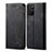 Coque Clapet Portefeuille Livre Tissu pour Samsung Galaxy M80S Noir