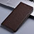 Coque Clapet Portefeuille Livre Tissu pour Samsung Galaxy Note 10 Lite Marron