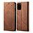 Coque Clapet Portefeuille Livre Tissu pour Samsung Galaxy S20 Plus Orange