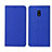 Coque Clapet Portefeuille Livre Tissu pour Xiaomi Redmi 8A Bleu