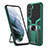 Coque Contour Silicone et Plastique Housse Etui Mat avec Aimant Magnetique Support A05 pour Samsung Galaxy S21 5G Vert