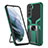 Coque Contour Silicone et Plastique Housse Etui Mat avec Aimant Magnetique Support A05 pour Samsung Galaxy S21 FE 5G Vert