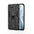 Coque Contour Silicone et Plastique Housse Etui Mat avec Aimant Magnetique Support H02 pour Xiaomi Mi 11 Lite 5G NE Noir