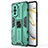 Coque Contour Silicone et Plastique Housse Etui Mat avec Aimant Magnetique Support KC1 pour Huawei Nova 10 Vert