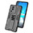 Coque Contour Silicone et Plastique Housse Etui Mat avec Aimant Magnetique Support KC1 pour Vivo iQOO Neo7 SE Petit