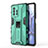 Coque Contour Silicone et Plastique Housse Etui Mat avec Aimant Magnetique Support KC1 pour Xiaomi Mi 11T 5G Vert