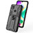 Coque Contour Silicone et Plastique Housse Etui Mat avec Aimant Magnetique Support KC1 pour Xiaomi Redmi 9 Activ Petit