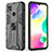 Coque Contour Silicone et Plastique Housse Etui Mat avec Aimant Magnetique Support KC1 pour Xiaomi Redmi 9 Activ Petit