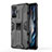 Coque Contour Silicone et Plastique Housse Etui Mat avec Aimant Magnetique Support KC1 pour Xiaomi Redmi K50 Gaming 5G Petit