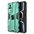 Coque Contour Silicone et Plastique Housse Etui Mat avec Aimant Magnetique Support KC1 pour Xiaomi Redmi K60E 5G Vert