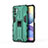 Coque Contour Silicone et Plastique Housse Etui Mat avec Aimant Magnetique Support KC1 pour Xiaomi Redmi Note 10 5G Vert