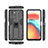 Coque Contour Silicone et Plastique Housse Etui Mat avec Aimant Magnetique Support KC1 pour Xiaomi Redmi Note 10 Pro 5G Petit