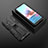 Coque Contour Silicone et Plastique Housse Etui Mat avec Aimant Magnetique Support KC1 pour Xiaomi Redmi Note 10S 4G Noir