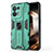 Coque Contour Silicone et Plastique Housse Etui Mat avec Aimant Magnetique Support KC1 pour Xiaomi Redmi Note 13 5G Vert