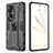 Coque Contour Silicone et Plastique Housse Etui Mat avec Aimant Magnetique Support KC2 pour Huawei Honor 70 Pro+ Plus 5G Petit