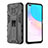 Coque Contour Silicone et Plastique Housse Etui Mat avec Aimant Magnetique Support KC2 pour Huawei Nova 8i Petit