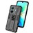 Coque Contour Silicone et Plastique Housse Etui Mat avec Aimant Magnetique Support KC2 pour Vivo iQOO Z6 Pro 5G Petit