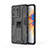 Coque Contour Silicone et Plastique Housse Etui Mat avec Aimant Magnetique Support KC2 pour Xiaomi Mi Mix 4 5G Noir