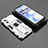 Coque Contour Silicone et Plastique Housse Etui Mat avec Aimant Magnetique Support KC2 pour Xiaomi Poco M4 5G Blanc