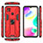 Coque Contour Silicone et Plastique Housse Etui Mat avec Aimant Magnetique Support KC2 pour Xiaomi Redmi 9 Activ Petit