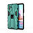 Coque Contour Silicone et Plastique Housse Etui Mat avec Aimant Magnetique Support KC2 pour Xiaomi Redmi Note 10S 4G Vert