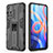 Coque Contour Silicone et Plastique Housse Etui Mat avec Aimant Magnetique Support KC2 pour Xiaomi Redmi Note 11 5G Petit