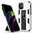 Coque Contour Silicone et Plastique Housse Etui Mat avec Aimant Magnetique Support pour Apple iPhone 12 Petit